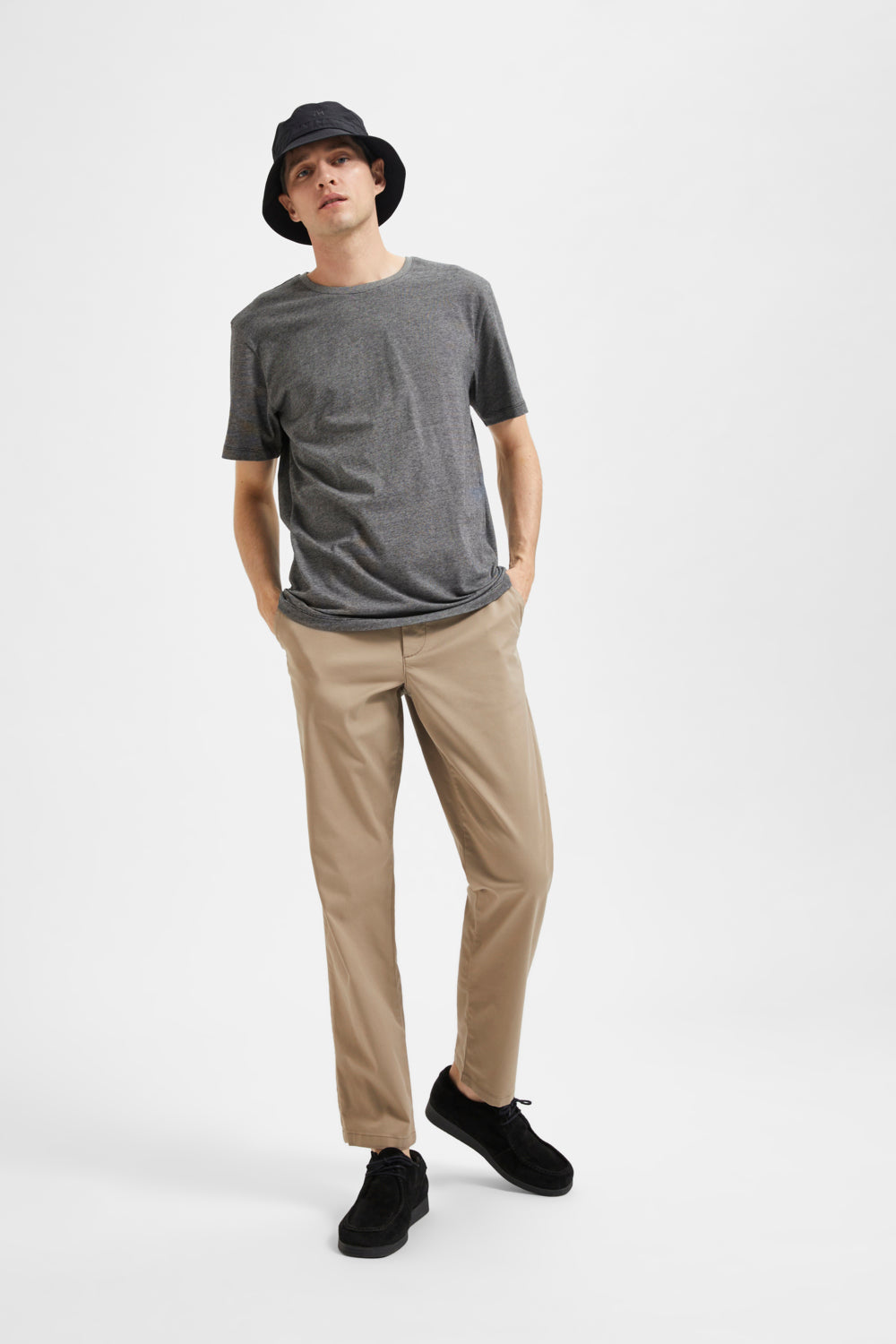 Straight New Miles Flex Chinos  - Beige/ Greige